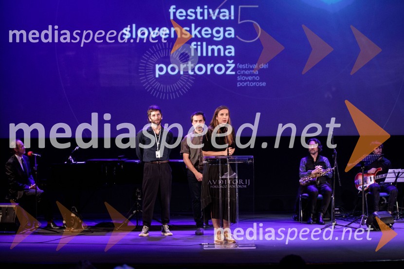  Matevž Jerman, režiser;  Miloš Tomić, režiser;  Urša Menart, režiserka25. festival slovenskega filma, zaključek festivala v Portorožu