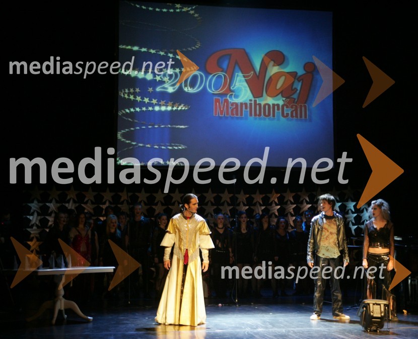 Program je popestril English Student Theater, ki ga sestavljajo dijaki Druge gimnazije MariborRazglasitev Naj Mariborčanov 2005