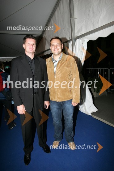 Marko Kolbl, lastnik radia Center in Marko Arsenovič, direktor podjetja S.OliverRadio center, koncert  2004