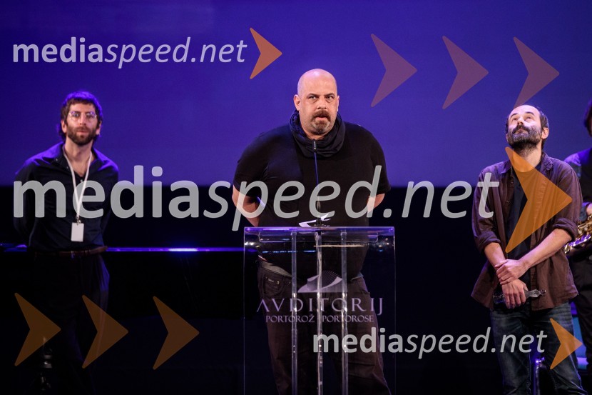  Matevž Jerman, režiser;  Miha Černec, producent;  Matjaž Ivanišin, režiser in scenarist25. festival slovenskega filma, zaključek festivala v Portorožu