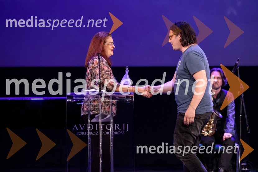  Ivana Krojna;  Samo Jurca, oblikovalec zvoka25. festival slovenskega filma, zaključek festivala v Portorožu