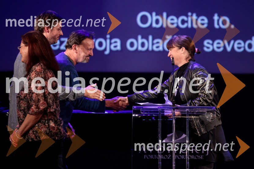  ... ;  Milivoj Miki Roš, scenarist in režiser;  Monika Lorber, kostumografinja25. festival slovenskega filma, zaključek festivala v Portorožu