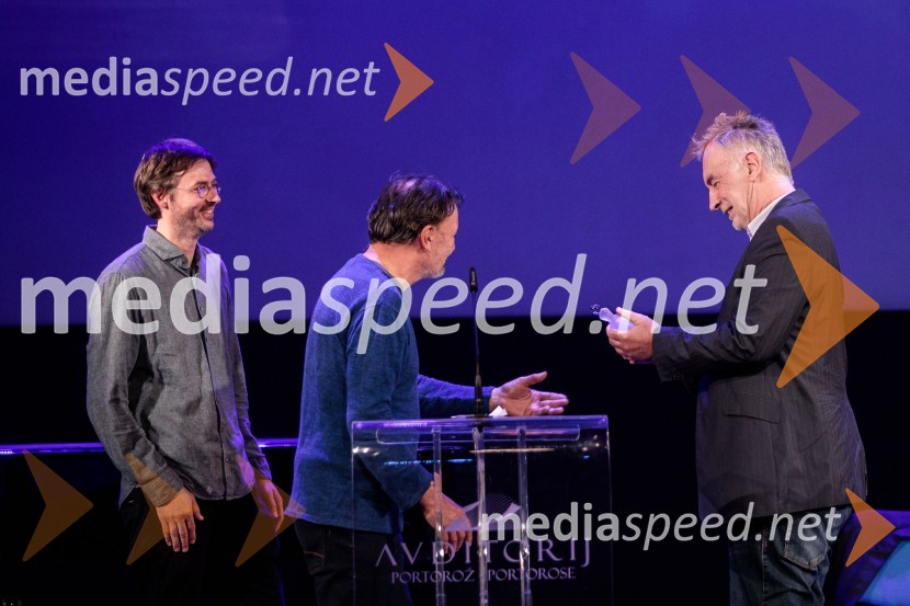  Darko Sinko, režiser;  Milivoj Miki Roš, scenarist in režiser;  Jonas Žnidaršič, igralec25. festival slovenskega filma, zaključek festivala v Portorožu