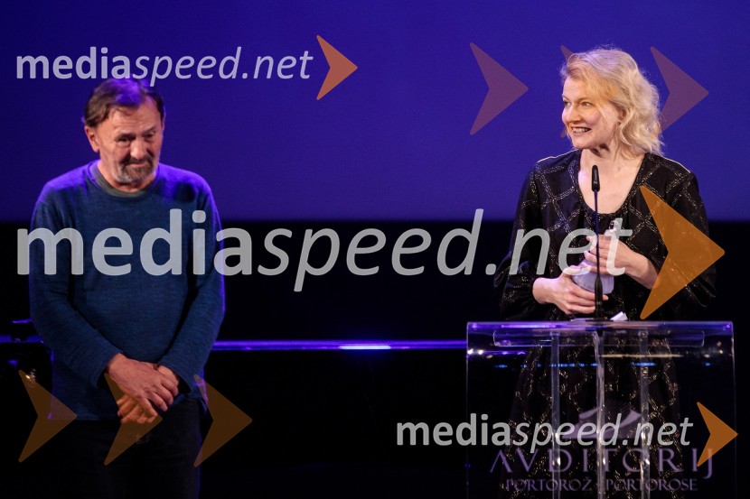  Milivoj Miki Roš, scenarist in režiser;  Alenka Kraigher, igralka25. festival slovenskega filma, zaključek festivala v Portorožu