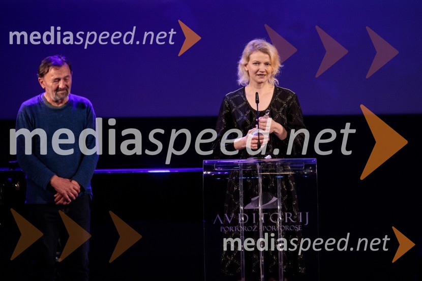  Milivoj Miki Roš, scenarist in režiser;  Alenka Kraigher, igralka25. festival slovenskega filma, zaključek festivala v Portorožu