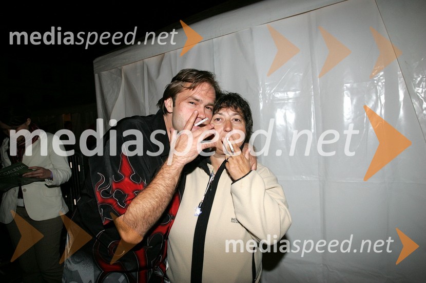 Jure Ivanušič, igralec ter Dragica Petrovič, režiserka in producentkaRadio center, koncert  2004