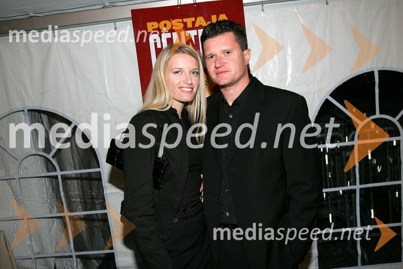 Marko Kolbl, lastnik Radia Center, in njegova žena AnitaRadio center, koncert  2004