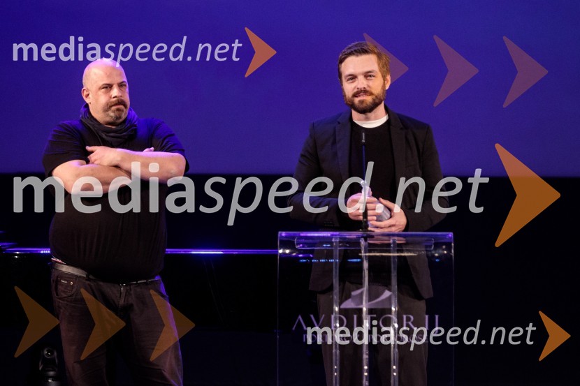  Miha Černec, producent;  Dominik Mencej, režiser25. festival slovenskega filma, zaključek festivala v Portorožu