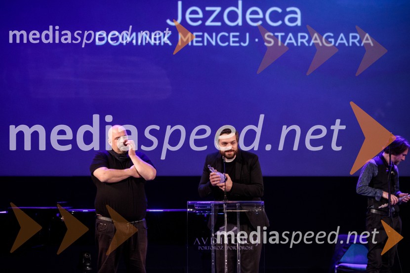  Miha Černec, producent;  Dominik Mencej, režiser25. festival slovenskega filma, zaključek festivala v Portorožu