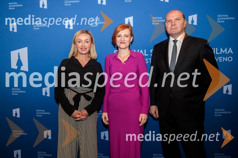  Nataša Bučar, direktorica, Slovenski filmski center; dr. Asta Vrečko, ministrica za kulturo;   Đenio Zadković, župan, Občina Piran25. festival slovenskega filma, zaključek festivala v Portorožu
