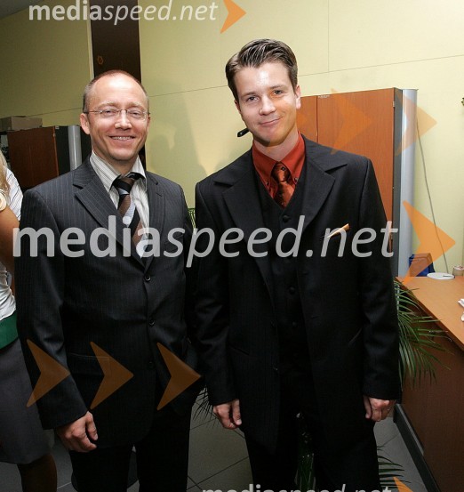 Tadej Sax, direktor Malgaj BMW in Boštjan Romih, TV voditeljŠkoda Octavia,  predstavitev v Mariboru