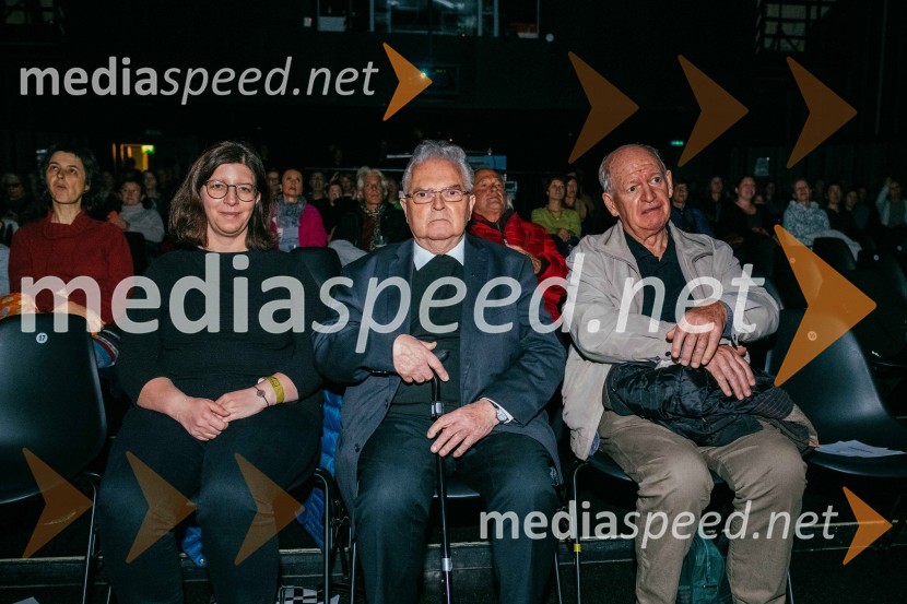  Mateja Rihter;  Jože Kopeinig, rektor doma prosvete v Tinjah;  Danilo Lisjak(T)ROHNENJE, premiera filma v Kino Šiška