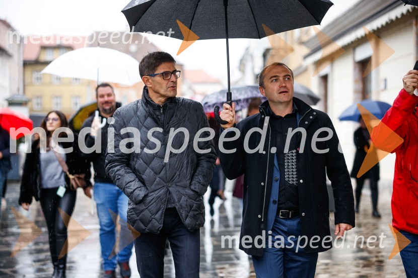  Matjaž Rakovec, župan Mestne občine Kranj;  Klemen Malovrh, direktor, Zavod za turizem KranjSOS Proteus - odprtje informacijskega centra za varstvo človeške ribice, Kranj