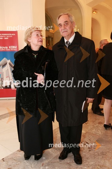 Rudi Moge, nekdanji poslanec DZ in njegova soproga Alojzija Moge-Čas, odvetnicaZlatorog, premiera opere