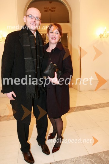 mag. Goran Klemenčič, državni sekretar na ministrstvu za notranje zadeve in njegova žena Nina Zidar Klemenčič, odvetnicaZlatorog, premiera opere