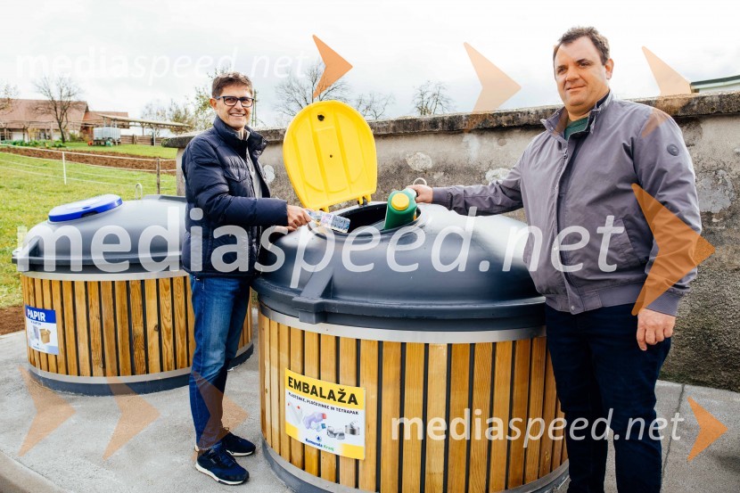  Matjaž Rakovec, župan Mestne občine Kranj;  Primož Bavdek, predsednik sveta KS BesnicaOdprtje novih podzemnih zbiralnic, Mestna občina Kranj