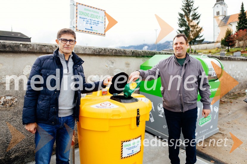  Matjaž Rakovec, župan Mestne občine Kranj;  Primož Bavdek, predsednik sveta KS BesnicaOdprtje novih podzemnih zbiralnic, Mestna občina Kranj