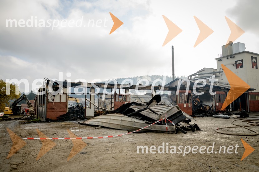 Zagorelo v podjetju za predelavo biomase