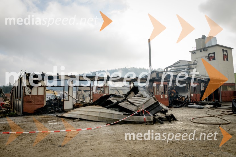 Zagorelo v podjetju za predelavo biomase