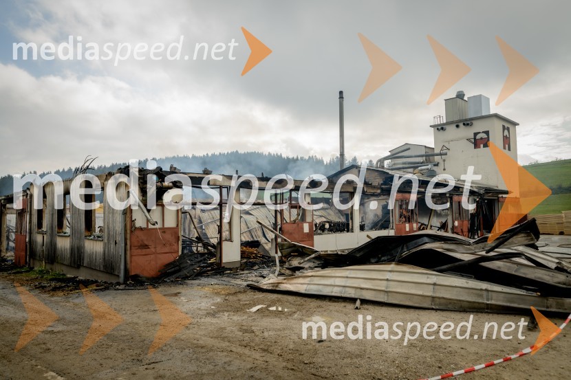 Zagorelo v podjetju za predelavo biomase