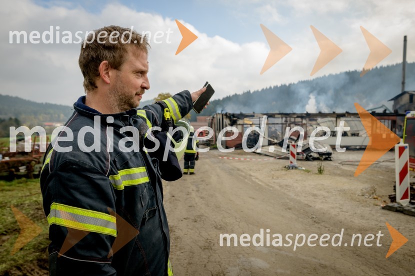 Zagorelo v podjetju za predelavo biomase