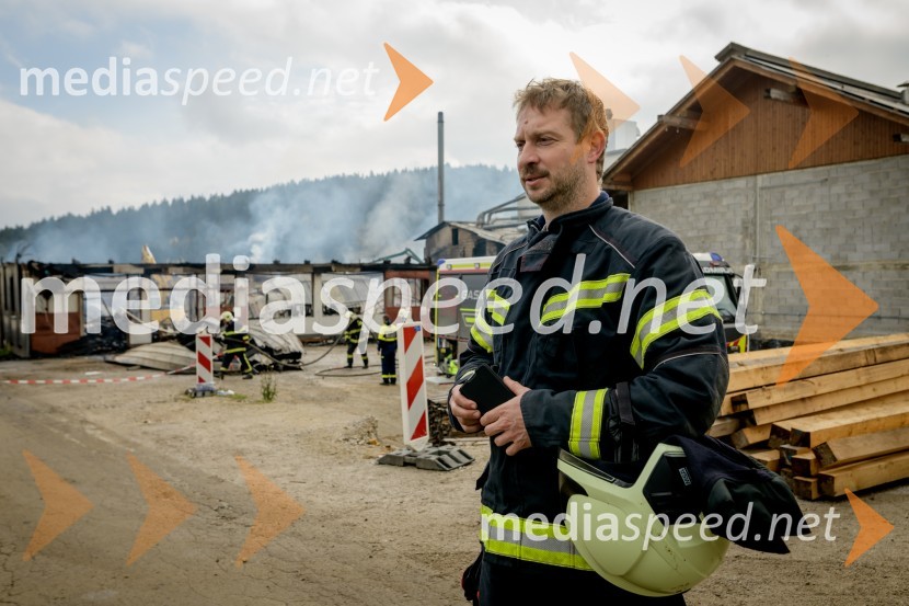 Zagorelo v podjetju za predelavo biomase