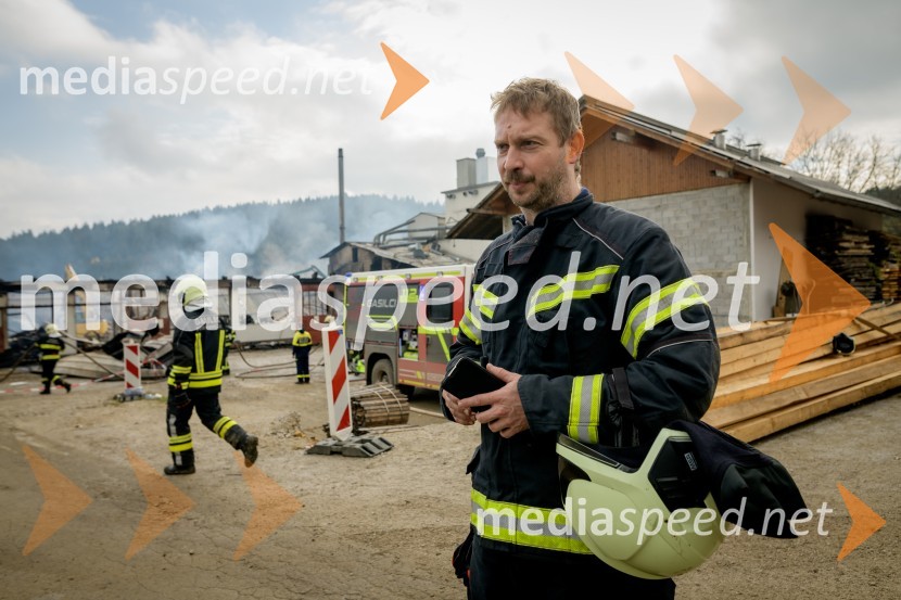 Zagorelo v podjetju za predelavo biomase