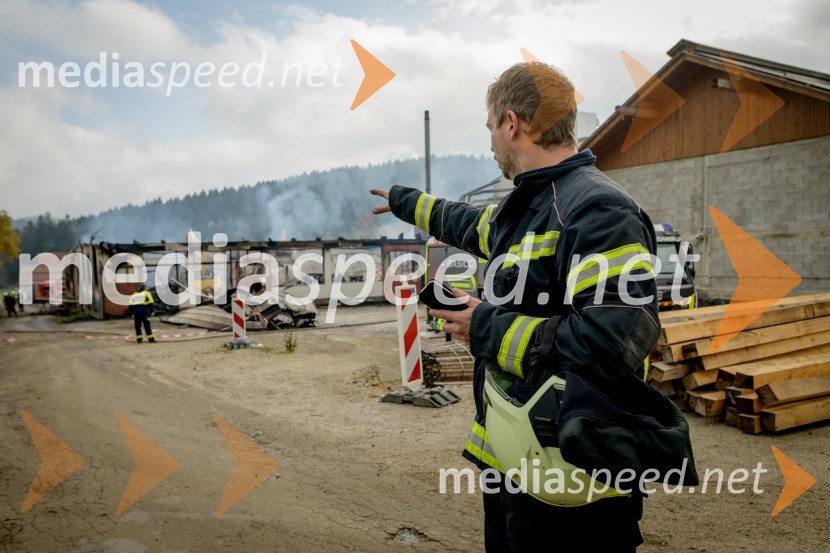 Zagorelo v podjetju za predelavo biomase