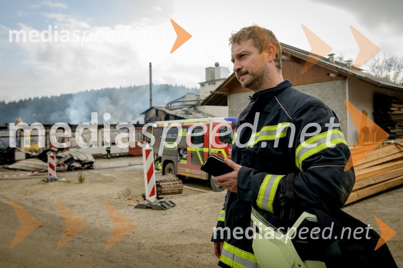 Zagorelo v podjetju za predelavo biomase