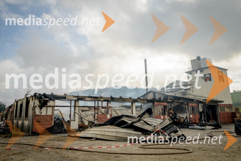 Zagorelo v podjetju za predelavo biomase