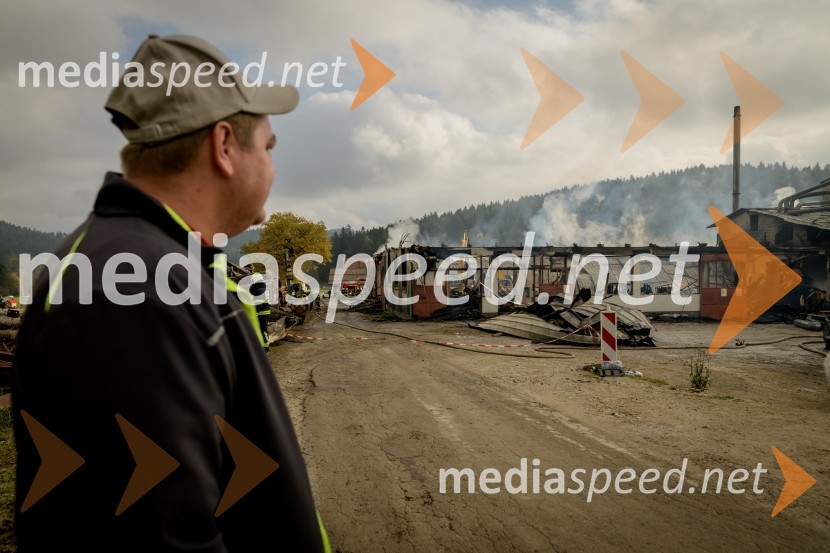 Zagorelo v podjetju za predelavo biomase