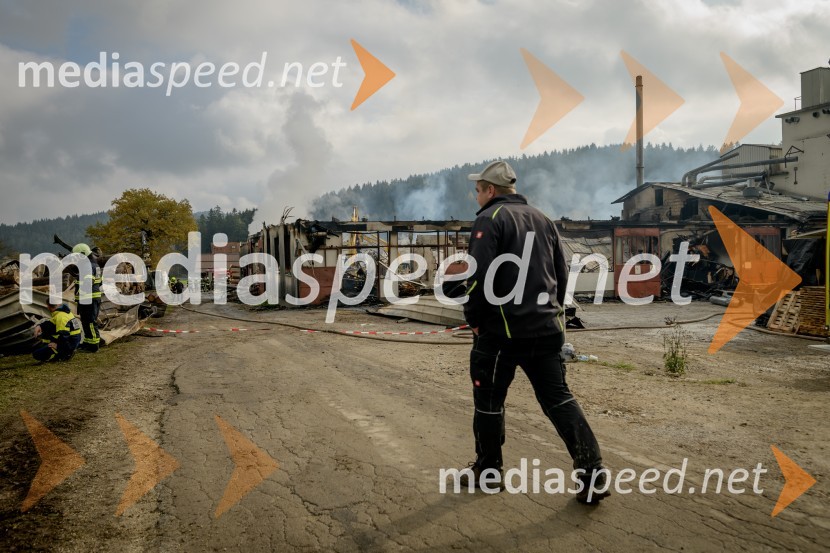 Zagorelo v podjetju za predelavo biomase