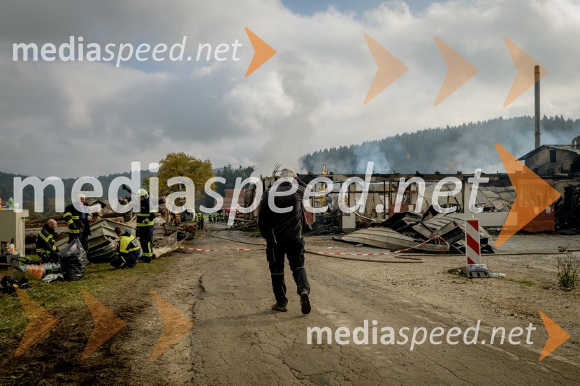 Zagorelo v podjetju za predelavo biomase