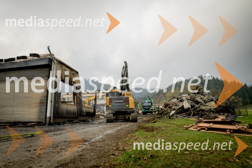 Zagorelo v podjetju za predelavo biomase