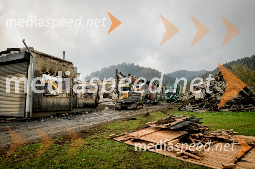 Zagorelo v podjetju za predelavo biomase