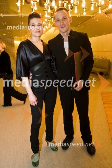 Pia Zemljič, igralka in Marko Mandič, igralec in prejemnik Nagrade Prešernovega sklada 2009Podelitev Prešernovih nagrad 2009
