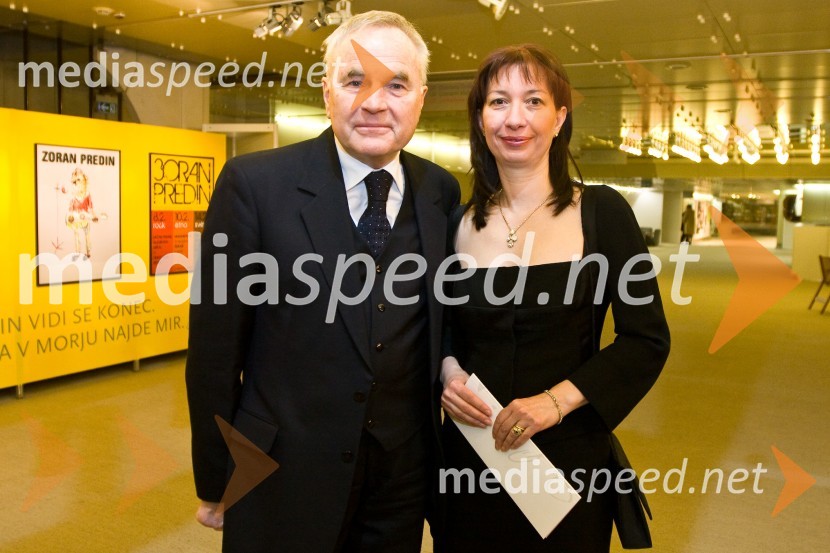 Kristijan Ukmar, ravnatelj SNG Opera in Balet Ljubljana in soproga Branka Strmole Ukmar, pedagoginjaPodelitev Prešernovih nagrad 2009