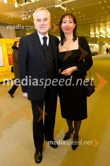 Kristijan Ukmar, ravnatelj SNG Opera in Balet Ljubljana in soproga Branka Strmole Ukmar, pedagoginjaPodelitev Prešernovih nagrad 2009