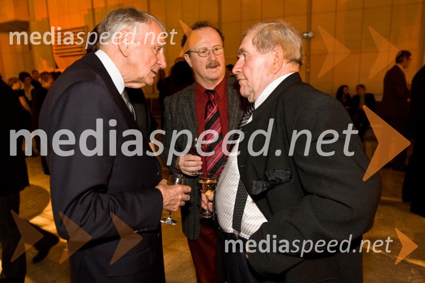 Demeter Bitenc, nekdanji igralec, Tomaž Domicelj, pevec in Jurij Souček, igralecPodelitev Prešernovih nagrad 2009