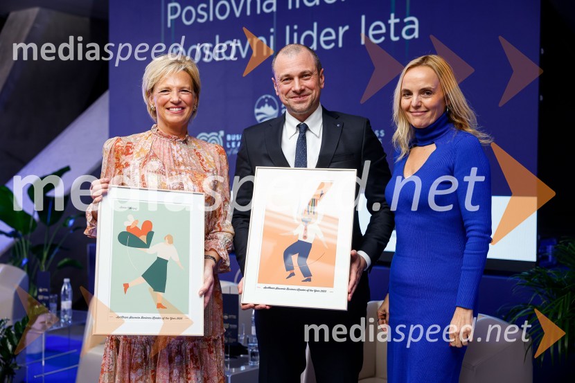  Aleša Mižigoj, direktorica Medex, d. o. o.;  Blaž Brodnjak, predsednik AmCham Slovenija, predsednik uprave NLB, Manager leta 2022.;  Ajša Vodnik, izvršna direktorica AmCham (Ameriška gospodarska zbornica)Poslovna liderka in poslovni lider 2023