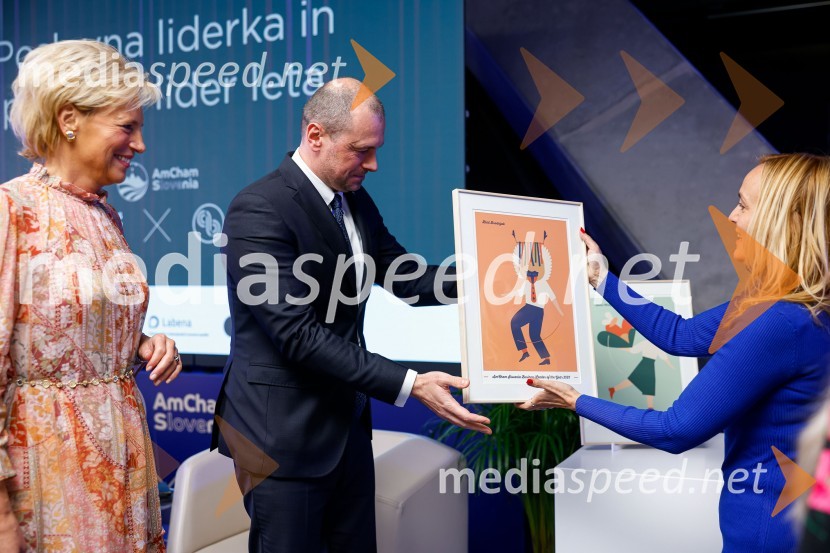  Aleša Mižigoj, direktorica Medex, d. o. o.;  Blaž Brodnjak, predsednik AmCham Slovenija, predsednik uprave NLB, Manager leta 2022.;  ... Poslovna liderka in poslovni lider 2023