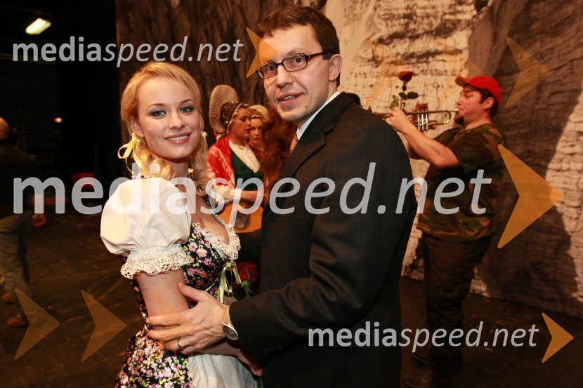 Sabina Cvilak Damjanovič, operna pevka in Janko Kastelic, umetniški vodja Opere in baleta SNG MariborZlatorog, premiera opere