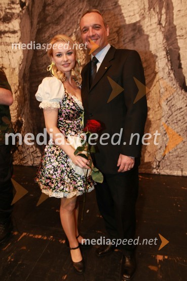 Sabina Cvilak Damjanovič, operna pevka in njen mož Damjan Damjanovič, direktor Slovenske filharmonijeZlatorog, premiera opere