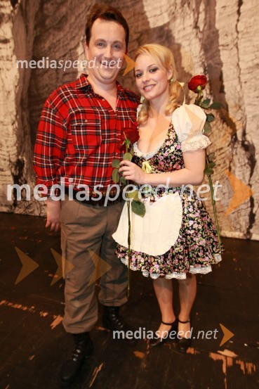 Matjaž Stopinšek in Sabina Cvilak Damjanovič, operna pevcaZlatorog, premiera opere