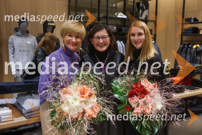  Petra Romih, vodja marketinga Europarka;  Jožica Brcar, komercialna direktorica Magistrat International;  ... Otvoritev trgovin BOSS in HUGO v Europarku