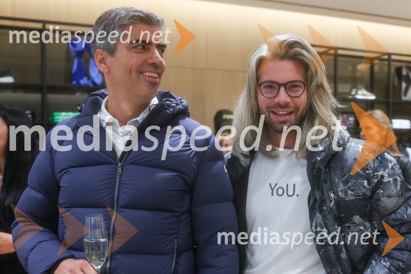  Bor Greiner, odgovorni urednik, Radio City;  Tibor Golob, fotografOtvoritev trgovin BOSS in HUGO v Europarku