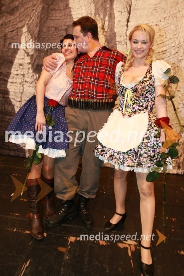 Irena Petkova, Matjaž Stopinšek in Sabina Cvilak Damjanovič, operni pevciZlatorog, premiera opere