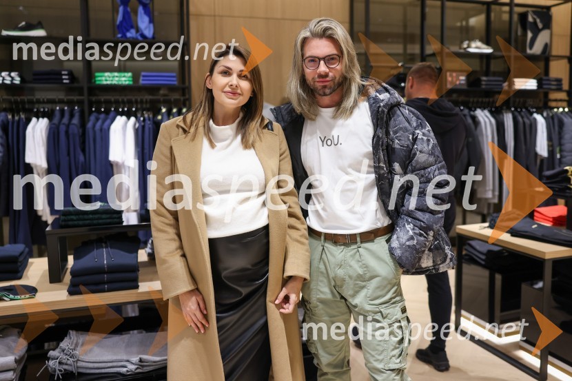  Eva Lozina, blogerka Nepopolna mama;  Tibor Golob, fotografOtvoritev trgovin BOSS in HUGO v Europarku