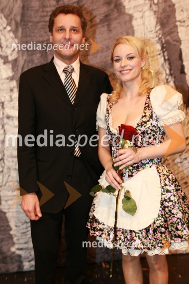 Danilo Rošker, direktor SNG Maribor in Sabina Cvilak Damjanovič, operna pevkaZlatorog, premiera opere