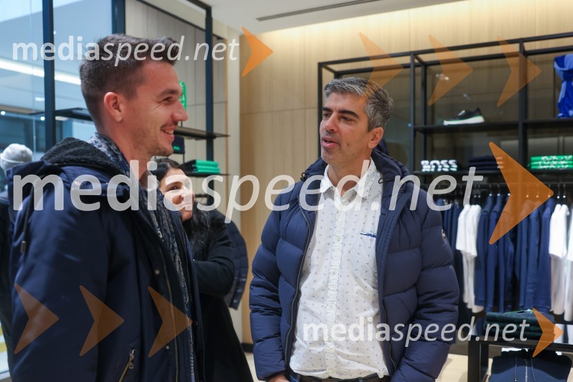  Jan Ternjak, direktor Športne agencije Proelium;  Bor Greiner, odgovorni urednik, Radio CityOtvoritev trgovin BOSS in HUGO v Europarku